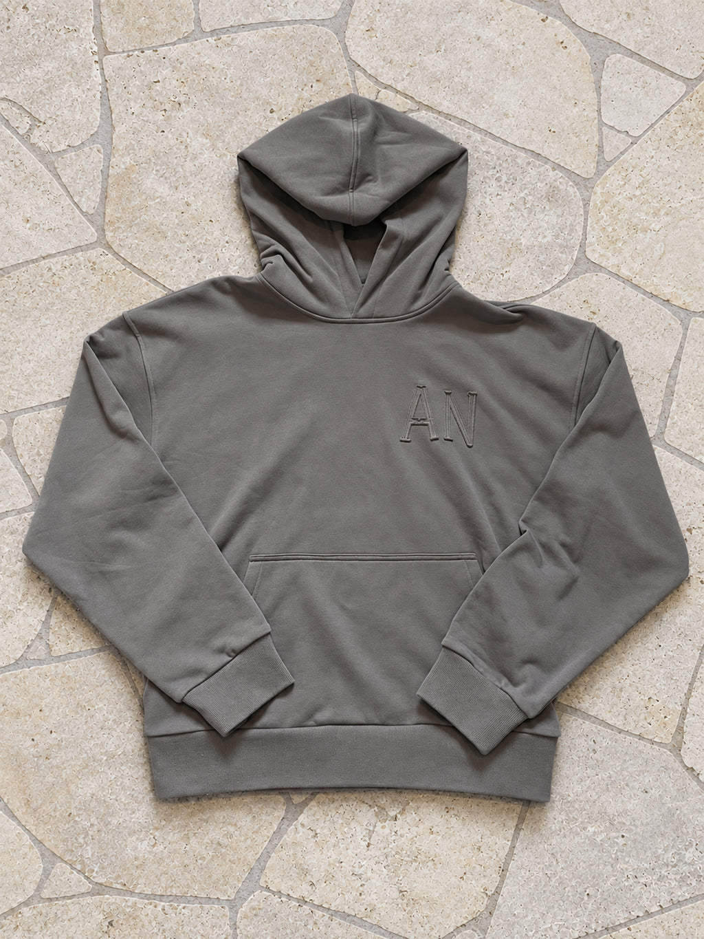 Applique Hoodie - Grey