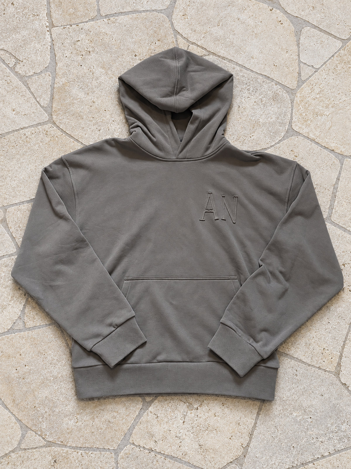 Applique Hoodie - Grey