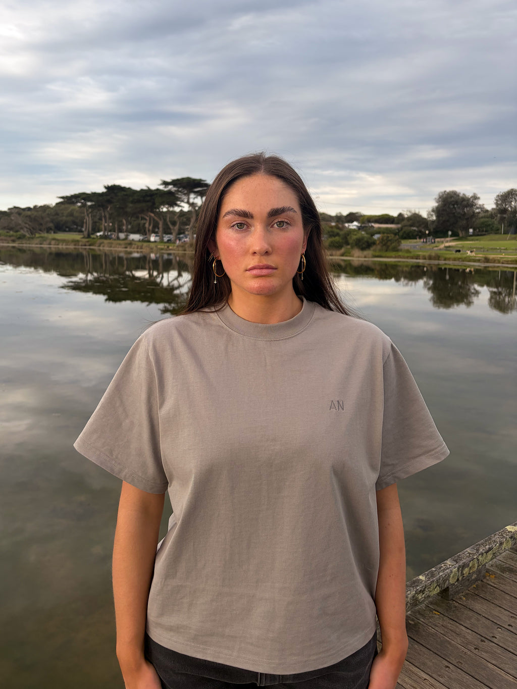 Cropped Tee - Grey