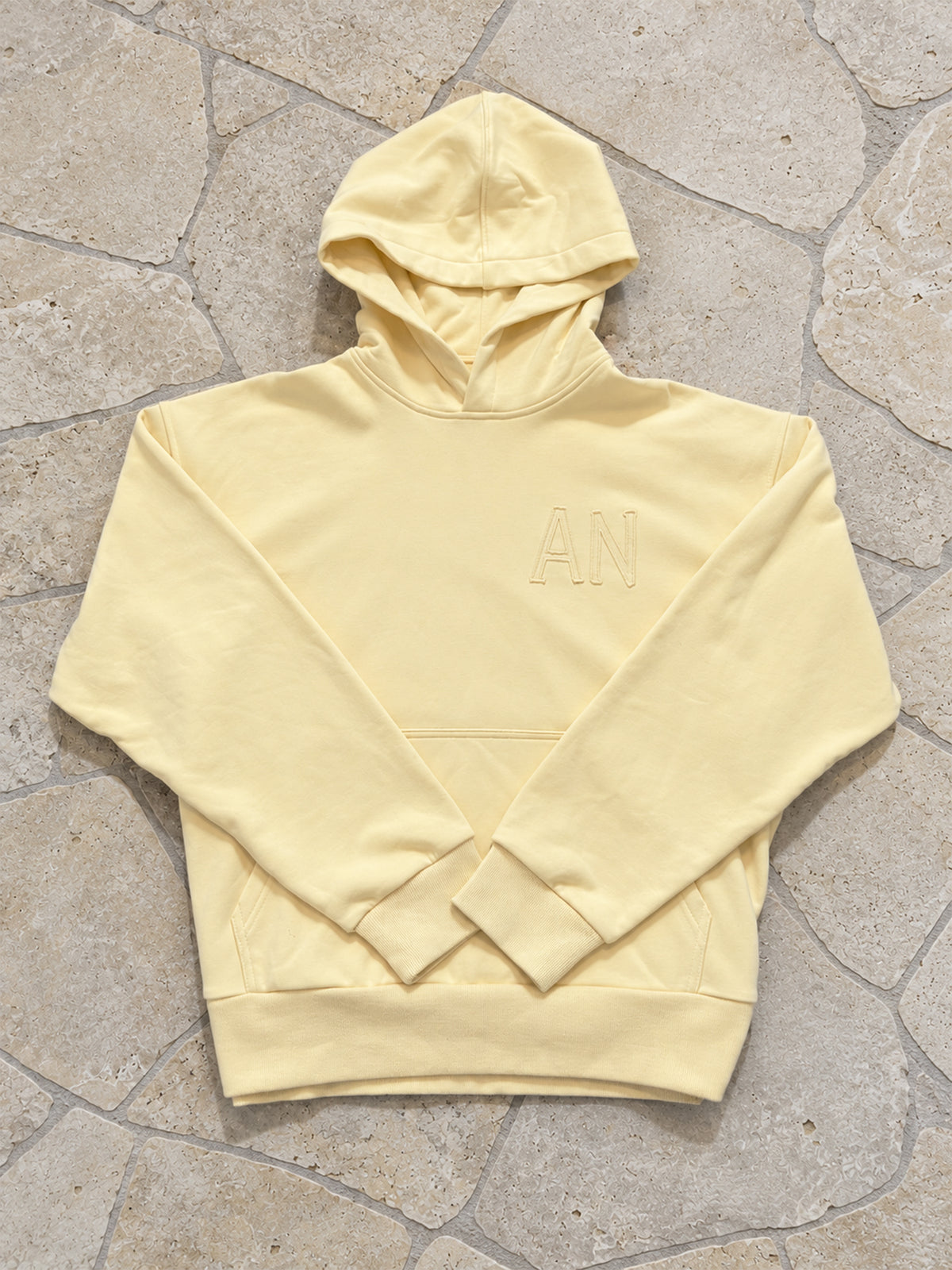 Applique Hoodie - Butter Yellow