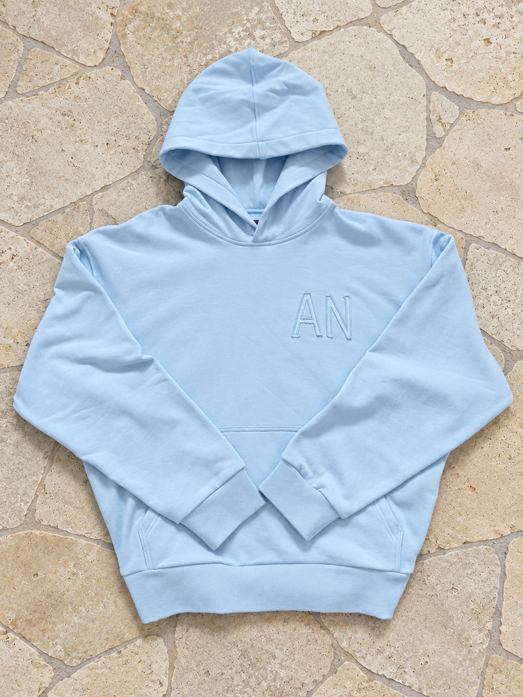 Applique Hoodie - Sky Blue