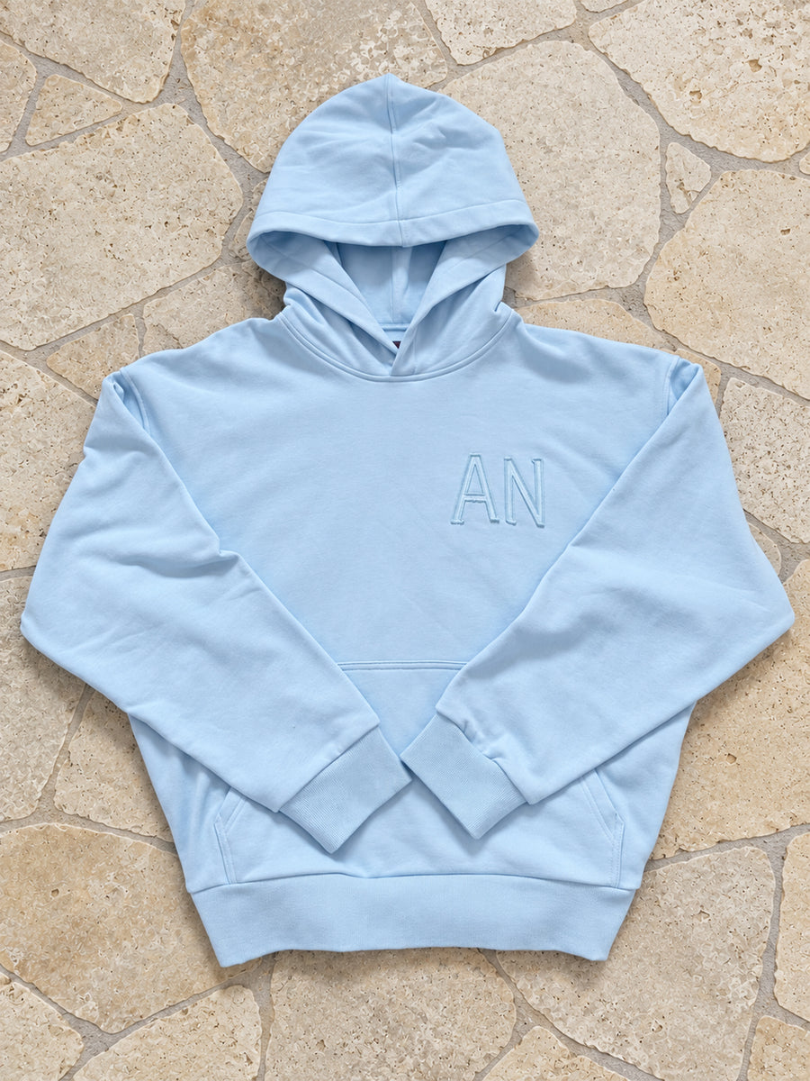 Applique Hoodie - Sky Blue