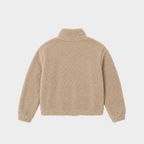Teddy Cropped Quarter Zip - Beige