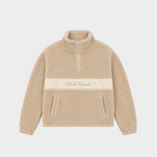 Teddy Cropped Quarter Zip - Beige