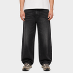 Relaxed Baggy Jeans - Washed Black