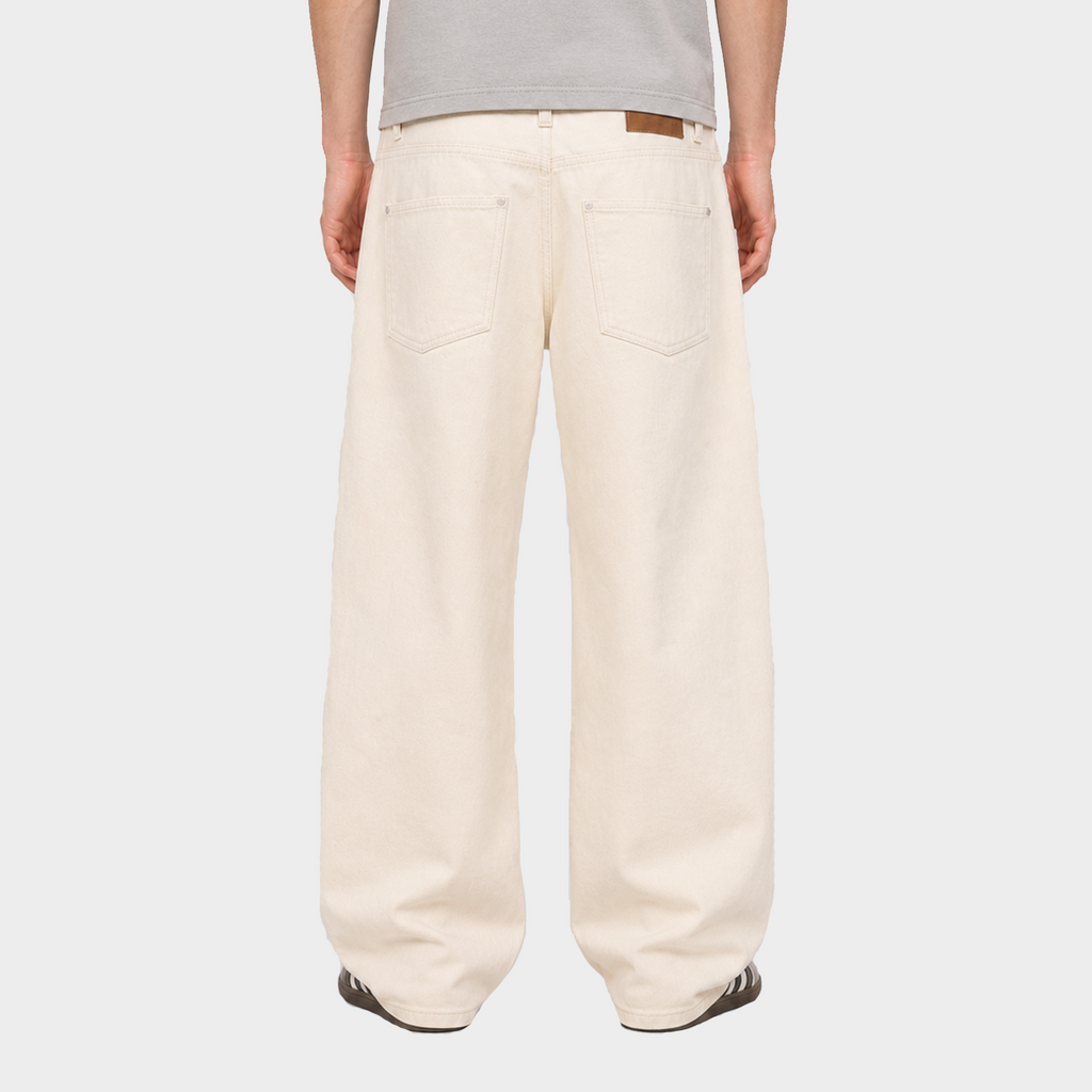 Relaxed Baggy Jeans - Cream
