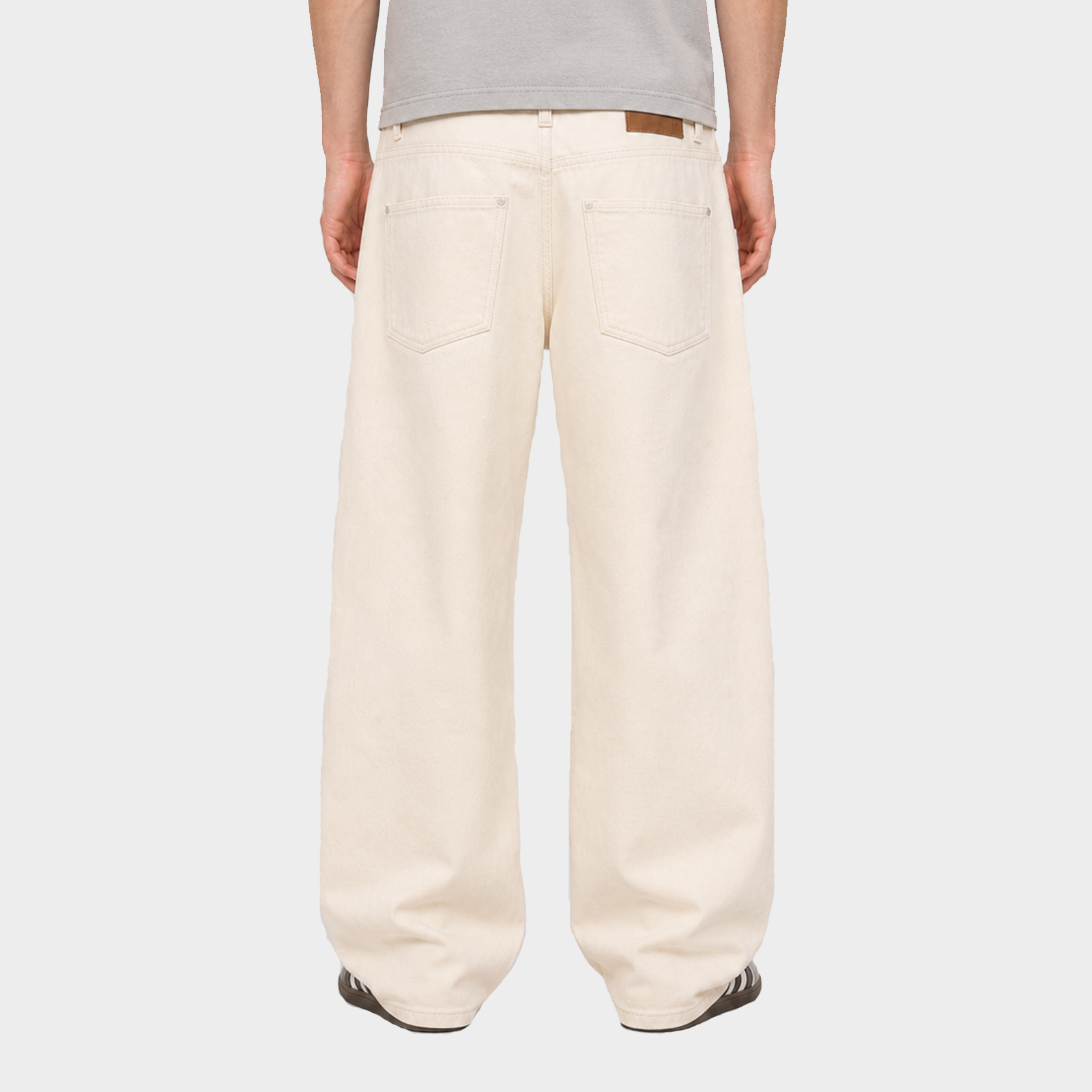 Relaxed Baggy Jeans - Cream