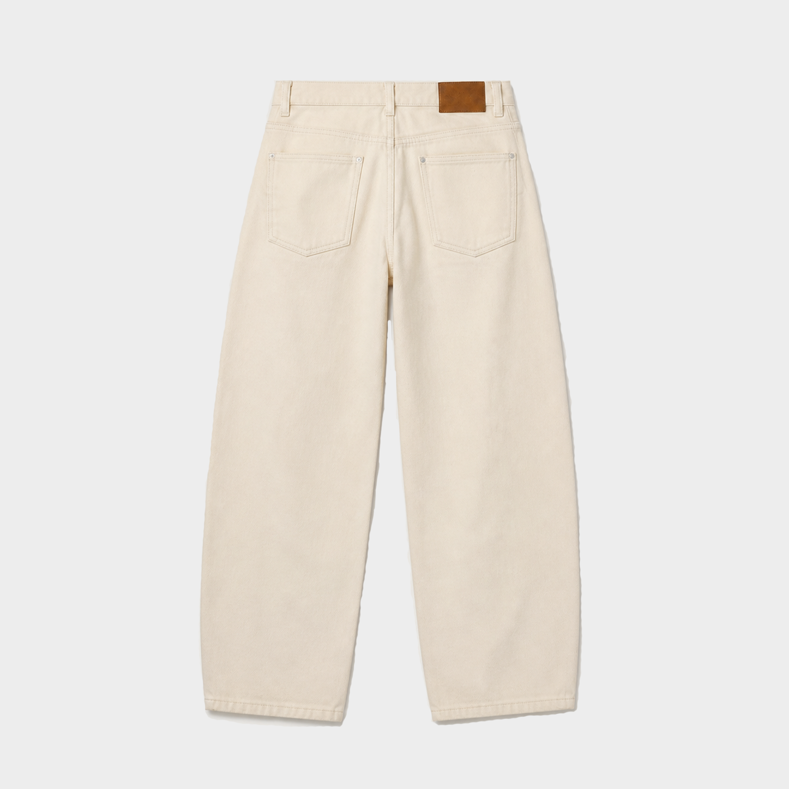 Relaxed Baggy Jeans - Cream