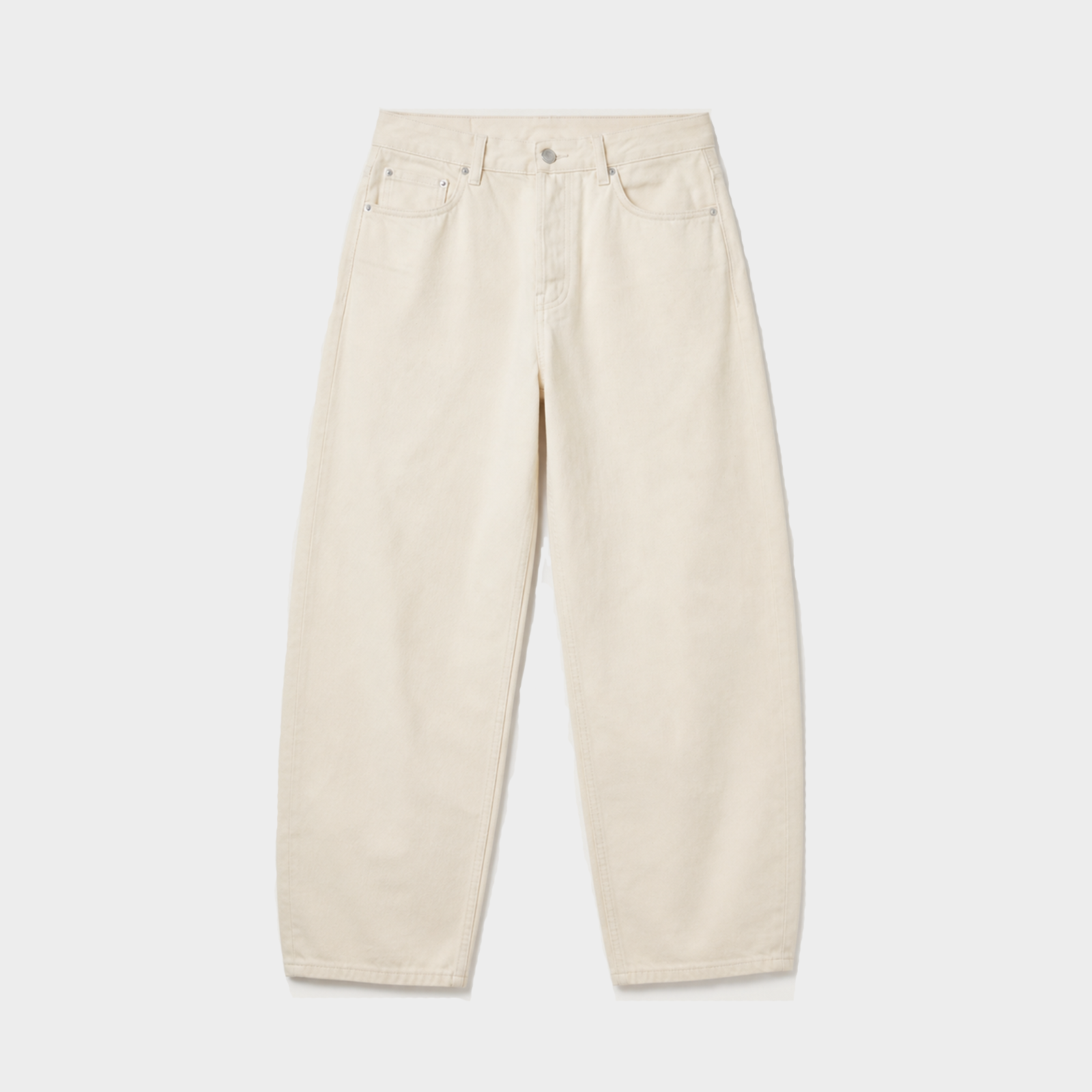 Relaxed Baggy Jeans - Cream