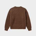 Fuzzy Crew Knit - Chocolate Brown