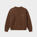 Fuzzy Crew Knit - Chocolate Brown