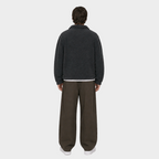 Teddy Cropped Quarter Zip - Grey