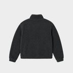Teddy Cropped Quarter Zip - Grey