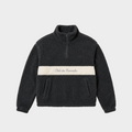 Teddy Cropped Quarter Zip - Grey