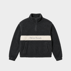 Teddy Cropped Quarter Zip - Grey