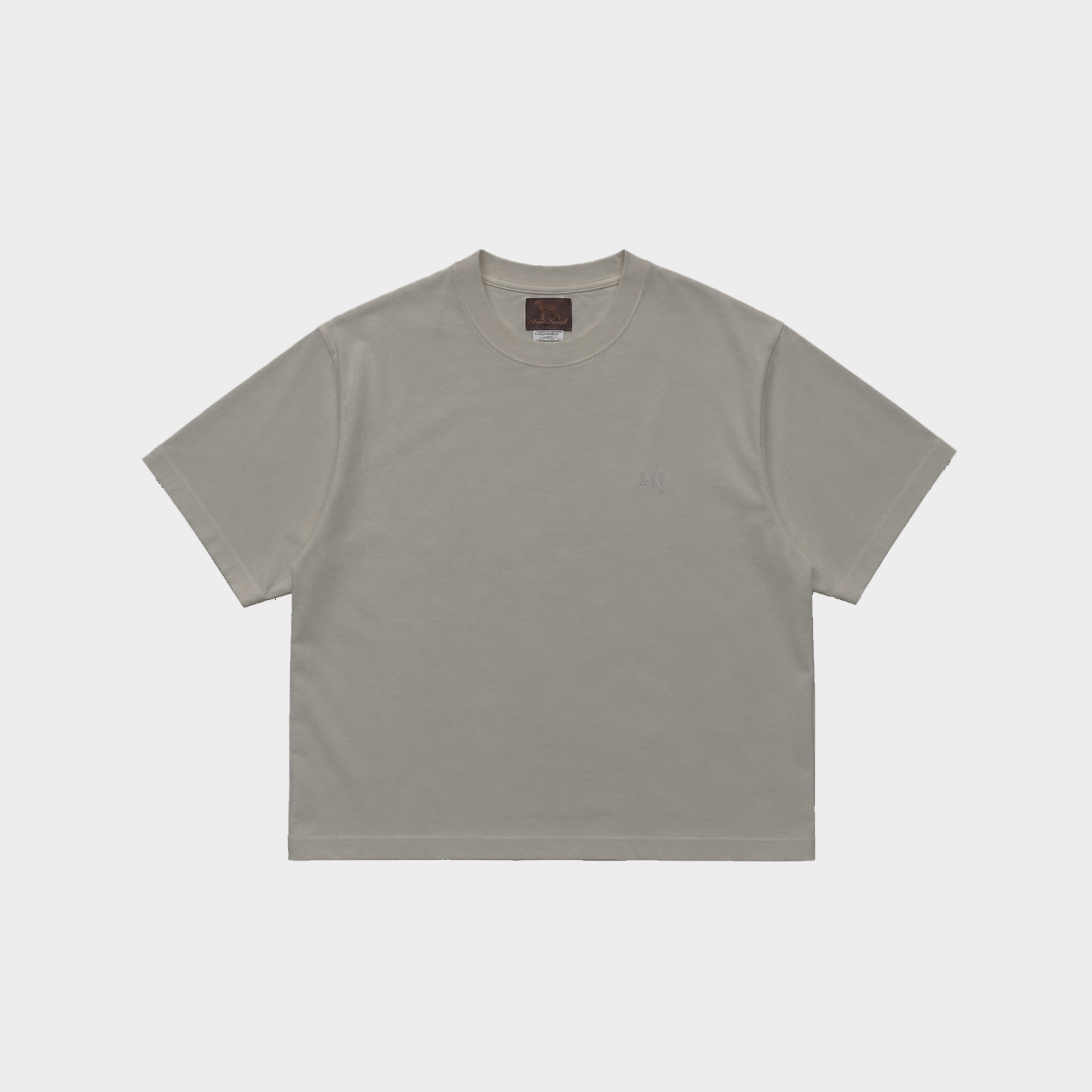 AN Signature Cropped Tee - Grey