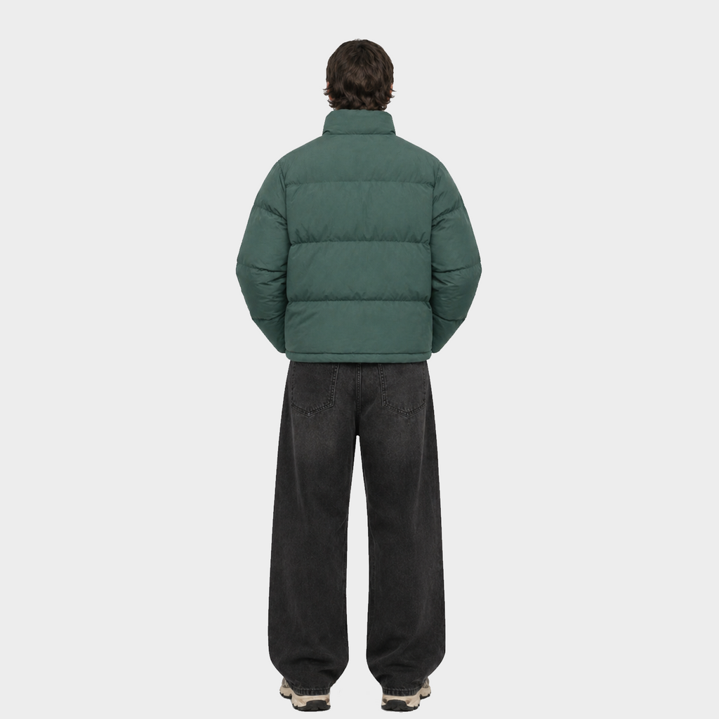 Cropped Puffer - Forrest Green
