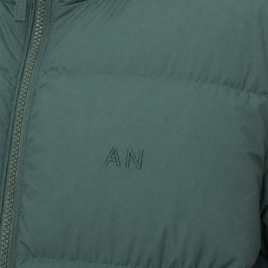 Cropped Puffer - Forrest Green