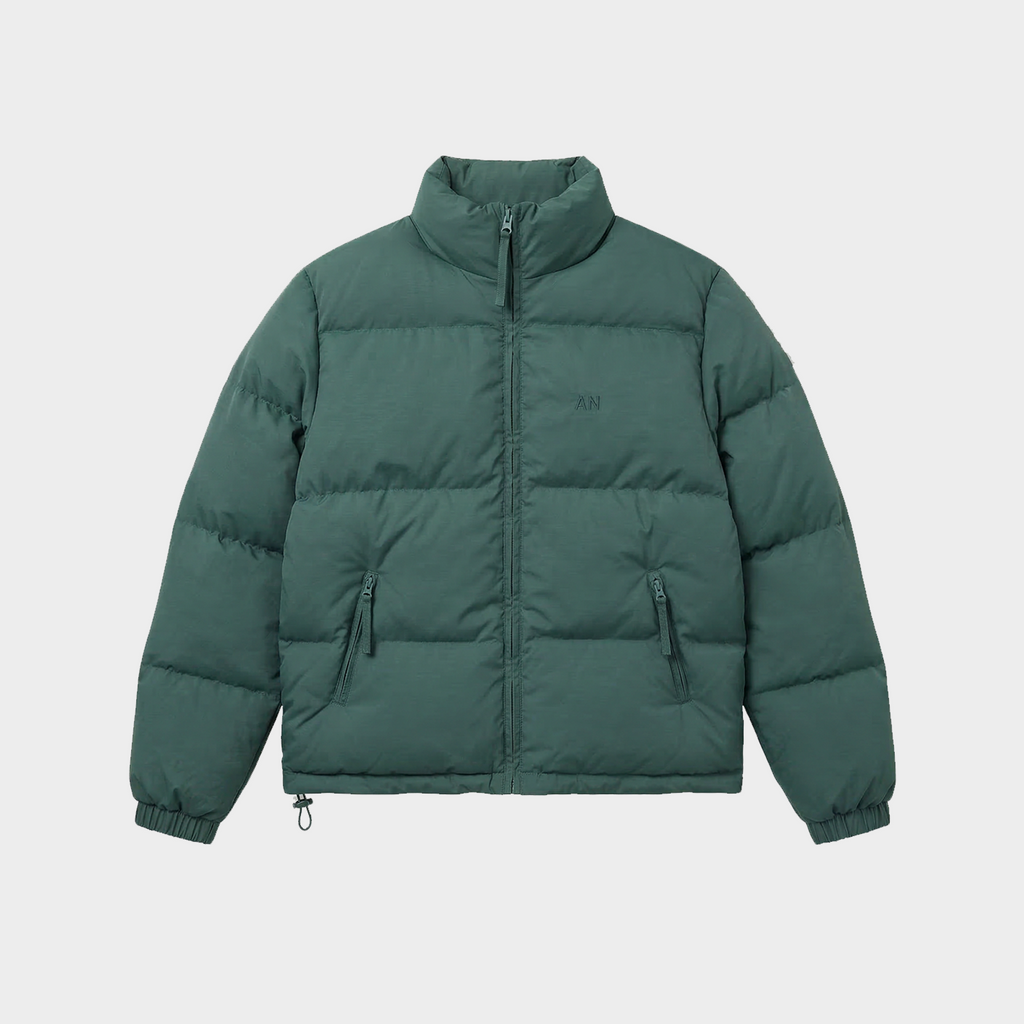 Cropped Puffer - Forrest Green