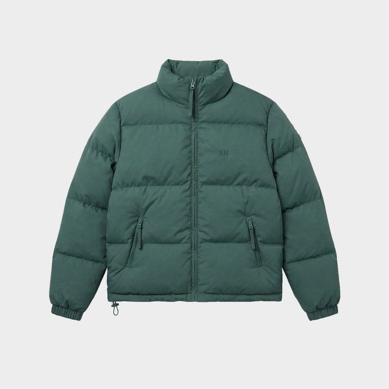 Cropped Puffer - Forrest Green