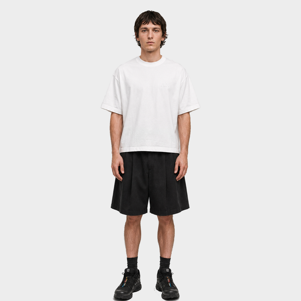 AN Signature Cropped Tee - White