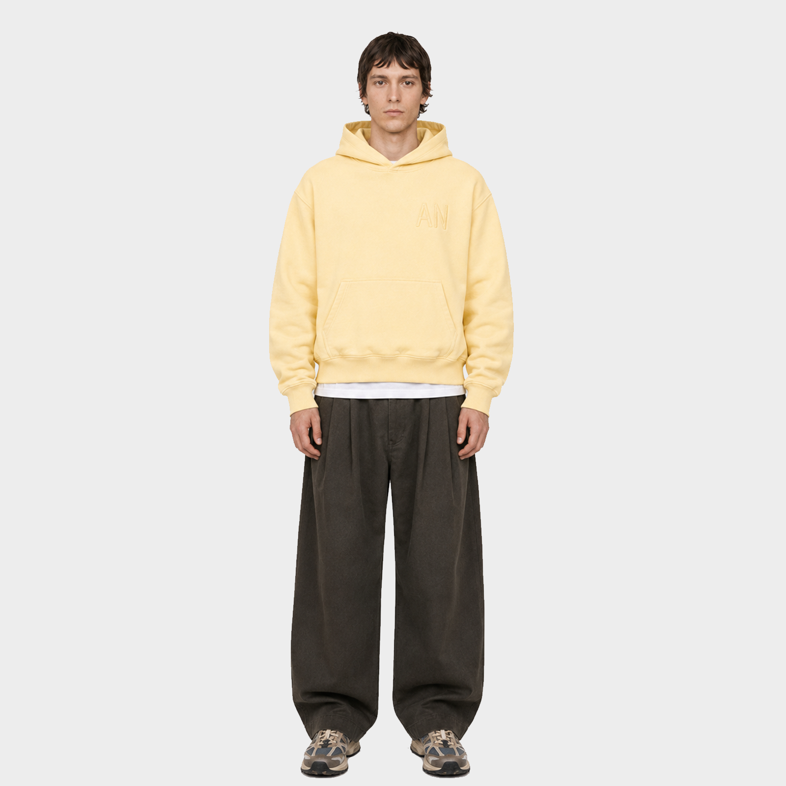 Classic AN Hoodie - Pale Lemon